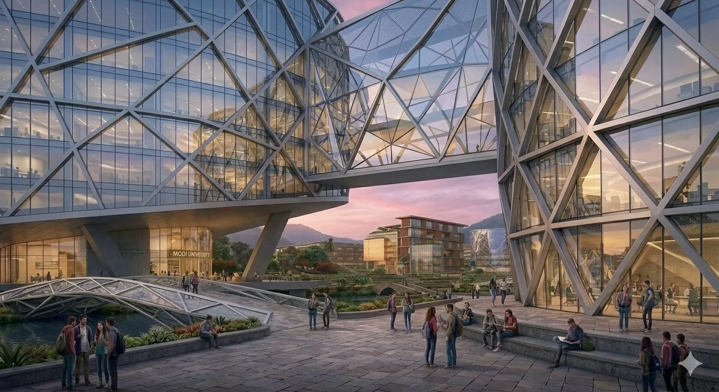 Sky bridge connecting the two main towers